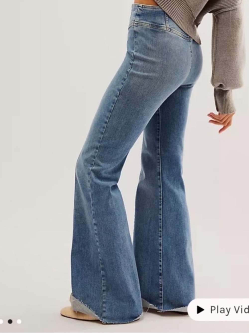 Free People CRVY Wild Honey Flare Jeans 32